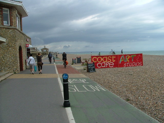 Coast Café and cycle lane