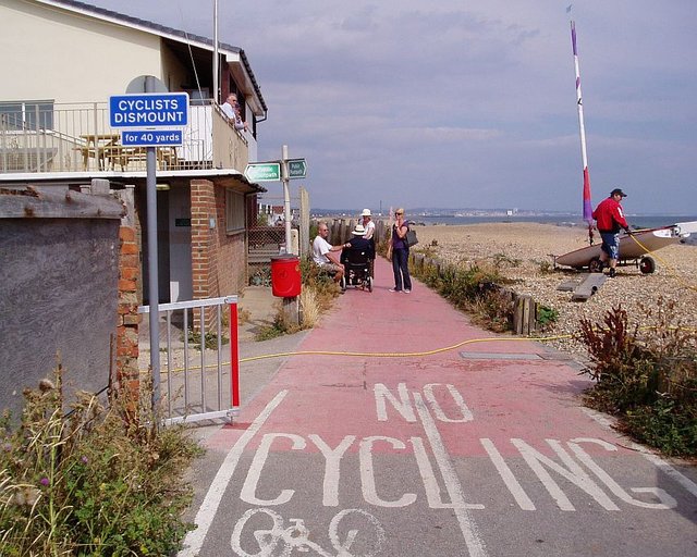 New guard fence at Sailing Club, looking east